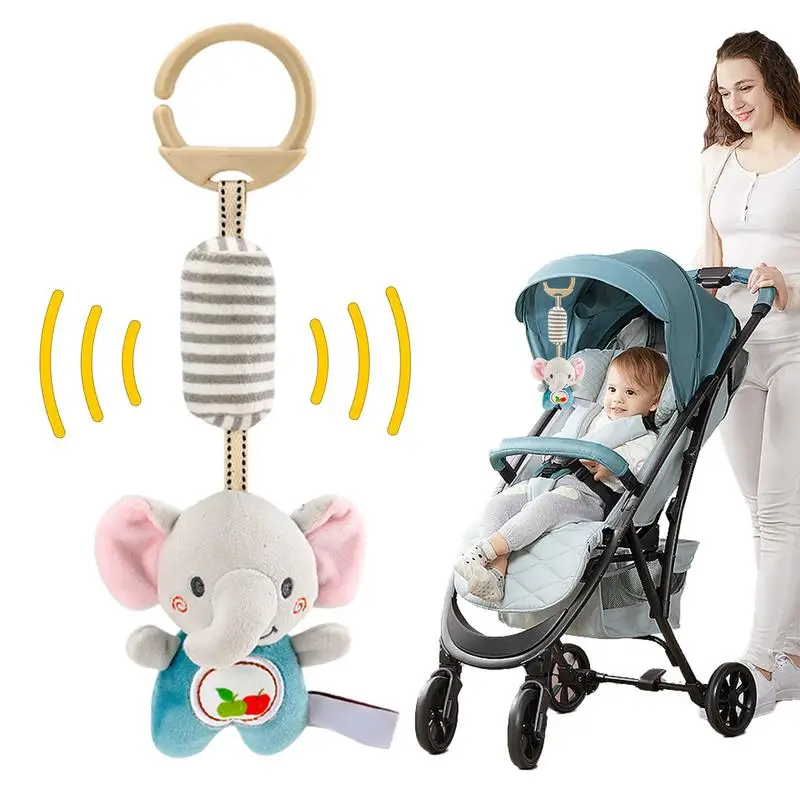 

Stroller Activity Toy Soft Toys Car Seat Travel Activity Rattle Animal Hung Toy With Ringing Bell Kids Cartoon Crib Bed Around