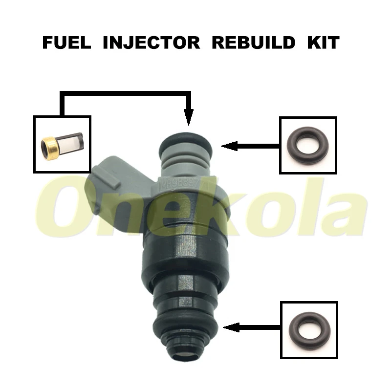 

Fuel Injector Service Repair Kit Filters Orings Seals Grommets for MR988977 Fits Mitsubishi Colt 1.3L Smart Forfour 04-08