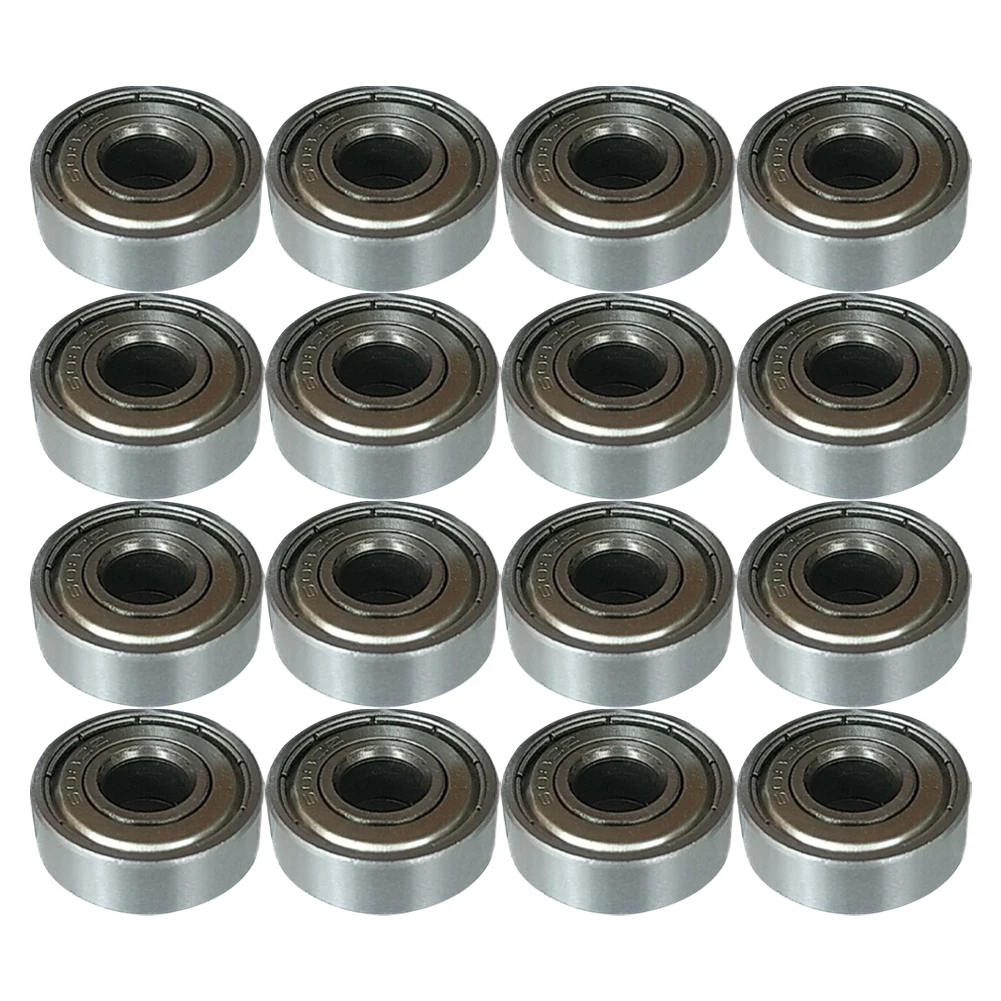 

16pcs 608ZZ Skateboard Roller Skate Scooter Wheel Bearings High Carbon Steel Skateboard Ball Bearings Roller Skating Accessories