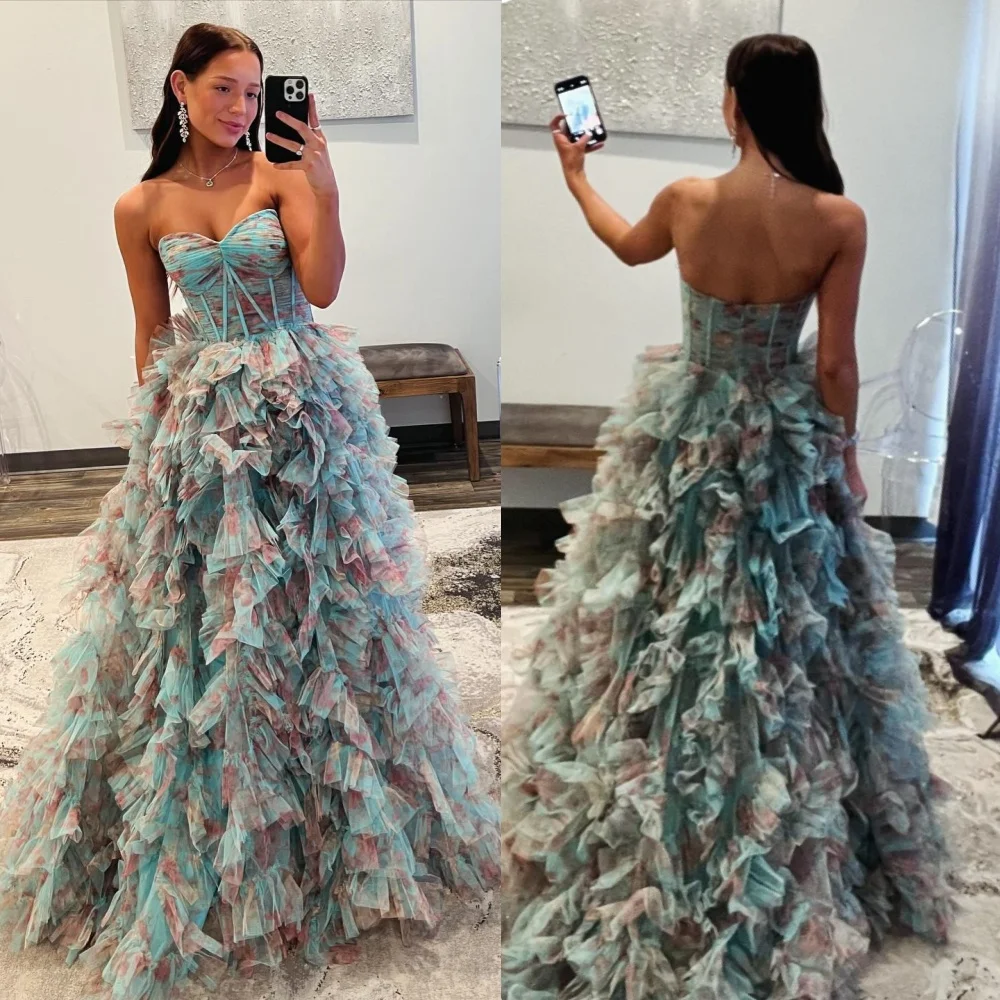 

Prom Dress Evening Jersey Tiered Cocktail Party Mermaid Sweetheart Bespoke Occasion Gown Long es Saudi Arabia