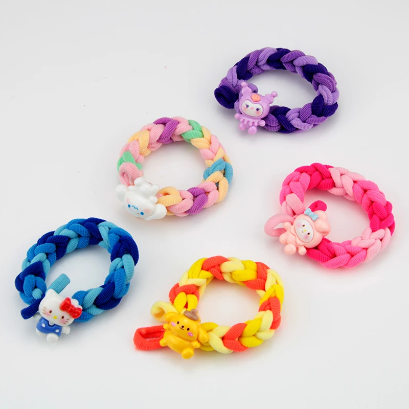 

Braided Hair Scrunchies Hair Rope for Women Girls Hand-woven Rope Colorful Ponytail Holder Elastic Rubber Hair Bands Accessories