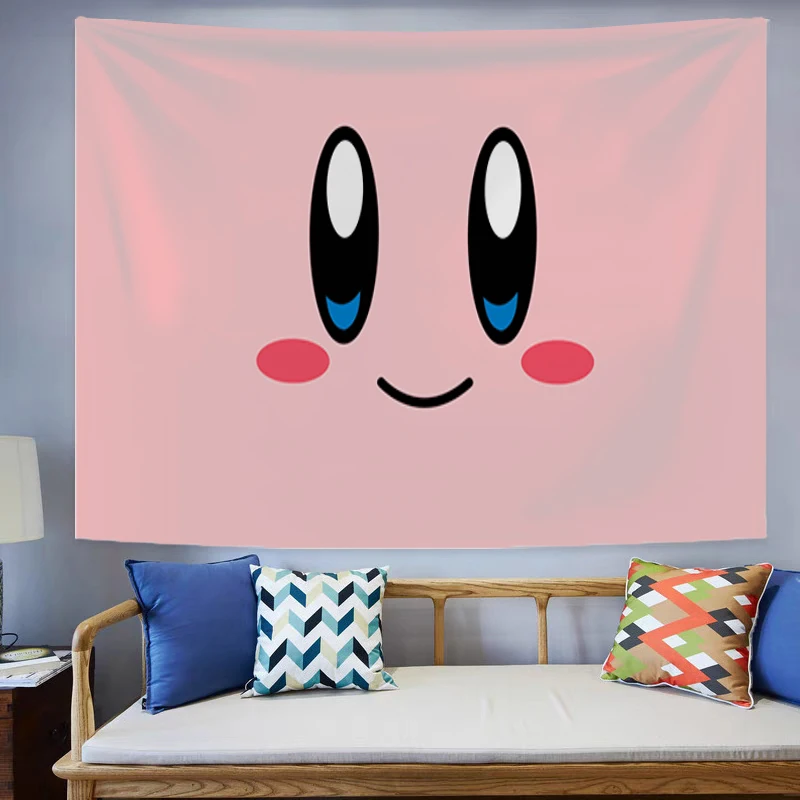 

Kirbys Wall Tapestry Aesthetic Room Decoration Kawaii Tapestries Tapries Anime Decor Decors Home Bedroom Fabric Hanging the Art