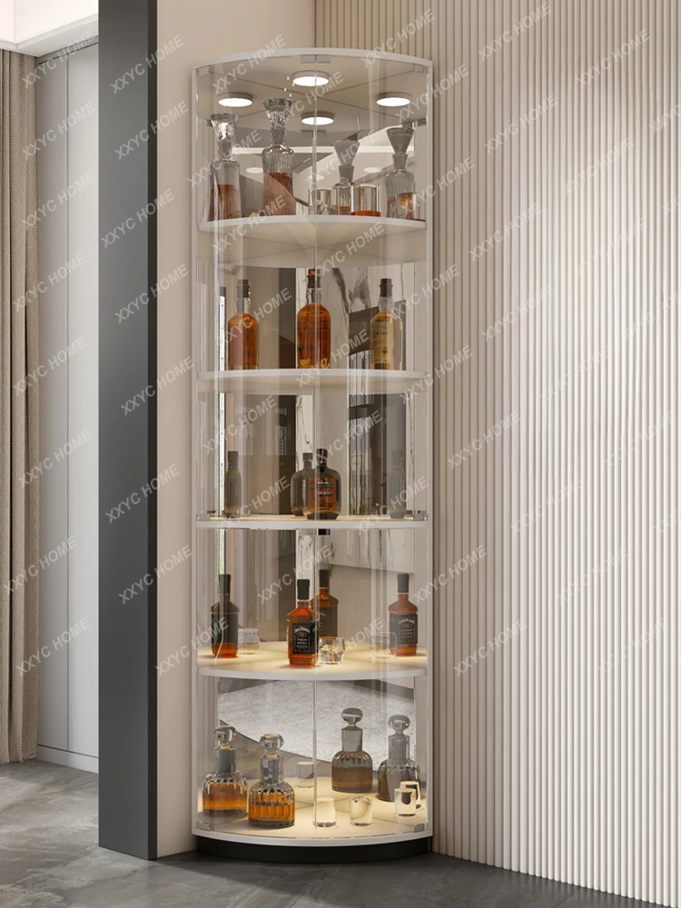 Solid Wood Wine Cabinet Household Living Room Corner Glass Triangle Cabinet Fan-Shaped Display Cabinet
Solid Wood Wine Cabinet Household Living Room Corner Glass Triangle Cabinet Fan-Shaped Display Cabinet