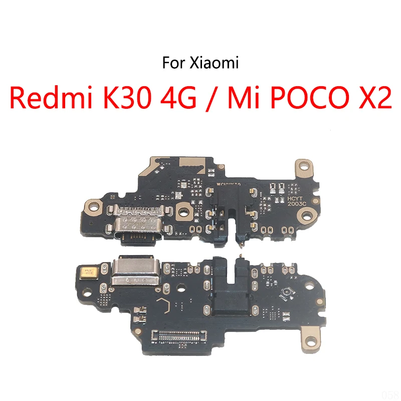 

USB Charge Dock Port Socket Jack Plug Connector Flex Cable For Xiaomi Redmi K30 4G / Mi POCO X2 Pocophone Charging Board Module