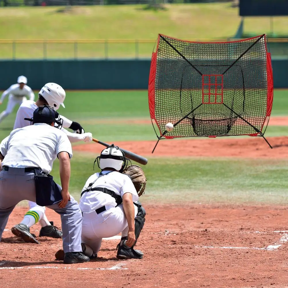 

Baseball Training Net Adjustable Strike Zone Target 9 Pocket Softball Pitching Target Throwing Hitting Batting Catching Accuracy