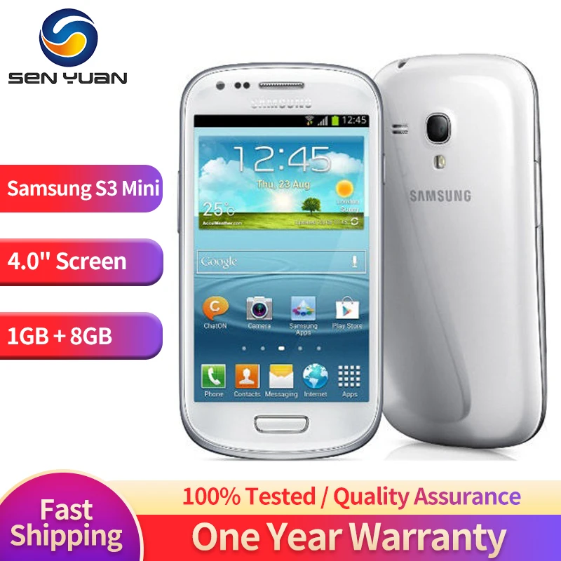 

Original Samsung I8190 Galaxy S III S3 Mini 3G Mobile Phone 4.0'' 1GB RAM 8GB ROM CellPhone 5MP+VGA Dual Core Android SmartPhone