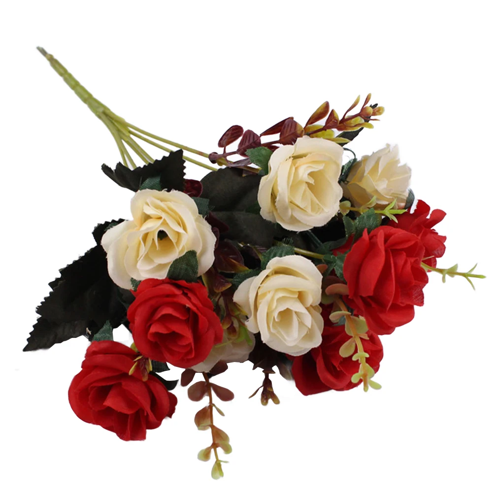 Beautiful For Bedroom Hotel Shop Artificial Flowers Decorative Bouquet 1 Pc 12 Roses Accessories Decor Silk Flower
Beautiful For Bedroom Hotel Shop Artificial Flowers Decorative Bouquet 1 Pc 12 Roses Accessories Decor Silk Flower
