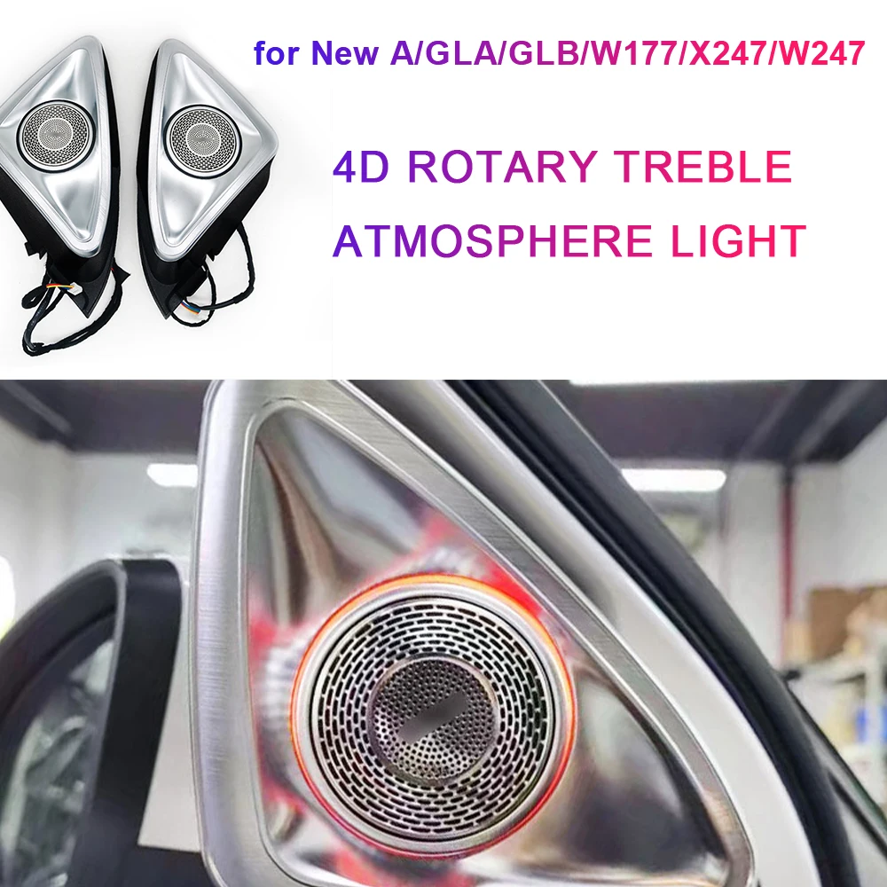 Светодиодный светильник 64 цвета для Benz New A/GLA/GLB/W177/X247/W247 4D, поворотный тройной динамик, автомобильные аксессуары, светящийся динамик
Светодиодный светильник 64 цвета для Benz New A/GLA/GLB/W177/X247/W247 4D, поворотный тройной динамик, автомобильные аксессуары, светящийся динамик