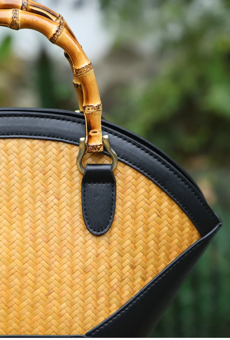 Luxury Bamboo Handle Genuine Leather Bag 11 S26475d1e21b941949aabde7372c776ccV
