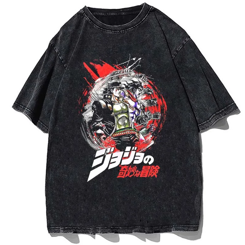 Harajuku Clothes Fashion Summer Short Sleeve T Shirt for Men Anime Washed T-shirt JoJo's Bizarre Adventure Aesthetic Clothing
Harajuku Clothes Fashion Summer Short Sleeve T Shirt for Men Anime Washed T-shirt JoJo's Bizarre Adventure Aesthetic Clothing