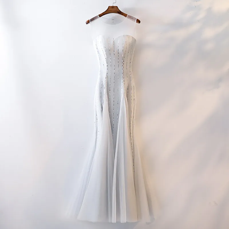 New Evening Dress Elegant O-Neck Sleeveless Pleat Mermaid Sequins Floor-Length Lace Up Plus size Women Formal Party Gown C1535
New Evening Dress Elegant O-Neck Sleeveless Pleat Mermaid Sequins Floor-Length Lace Up Plus size Women Formal Party Gown C1535