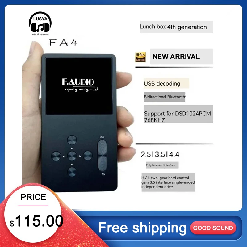 LUSYAHiFi новейший F.Audio FA4 HIFI DSD без потерь USB DAC декодирование Bluetooth двухсторонний двойной ES9038Q2M сбалансированный выход mp3-плеер
LUSYAHiFi новейший F.Audio FA4 HIFI DSD без потерь USB DAC декодирование Bluetooth двухсторонний двойной ES9038Q2M сбалансированный выход mp3-плеер
