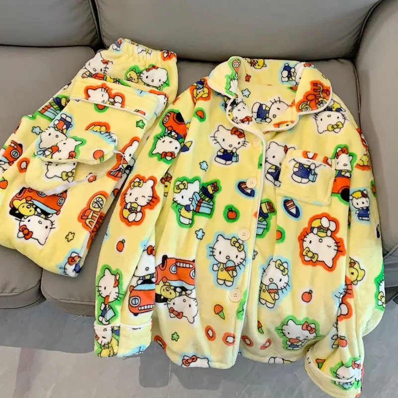 Cute Sanrio Sleepwear Hello Kittys Accessories Kawaii Anime Autumn Winter Cardigan Padded Loungewear Set Toys for Girls Gift
Cute Sanrio Sleepwear Hello Kittys Accessories Kawaii Anime Autumn Winter Cardigan Padded Loungewear Set Toys for Girls Gift