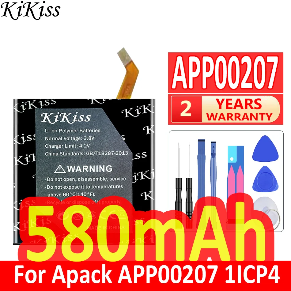 580mAh KiKiss Powerful Battery For Apack APP00207 1ICP4/27/30 Connector Digital Bateria
580mAh KiKiss Powerful Battery For Apack APP00207 1ICP4/27/30 Connector Digital Bateria