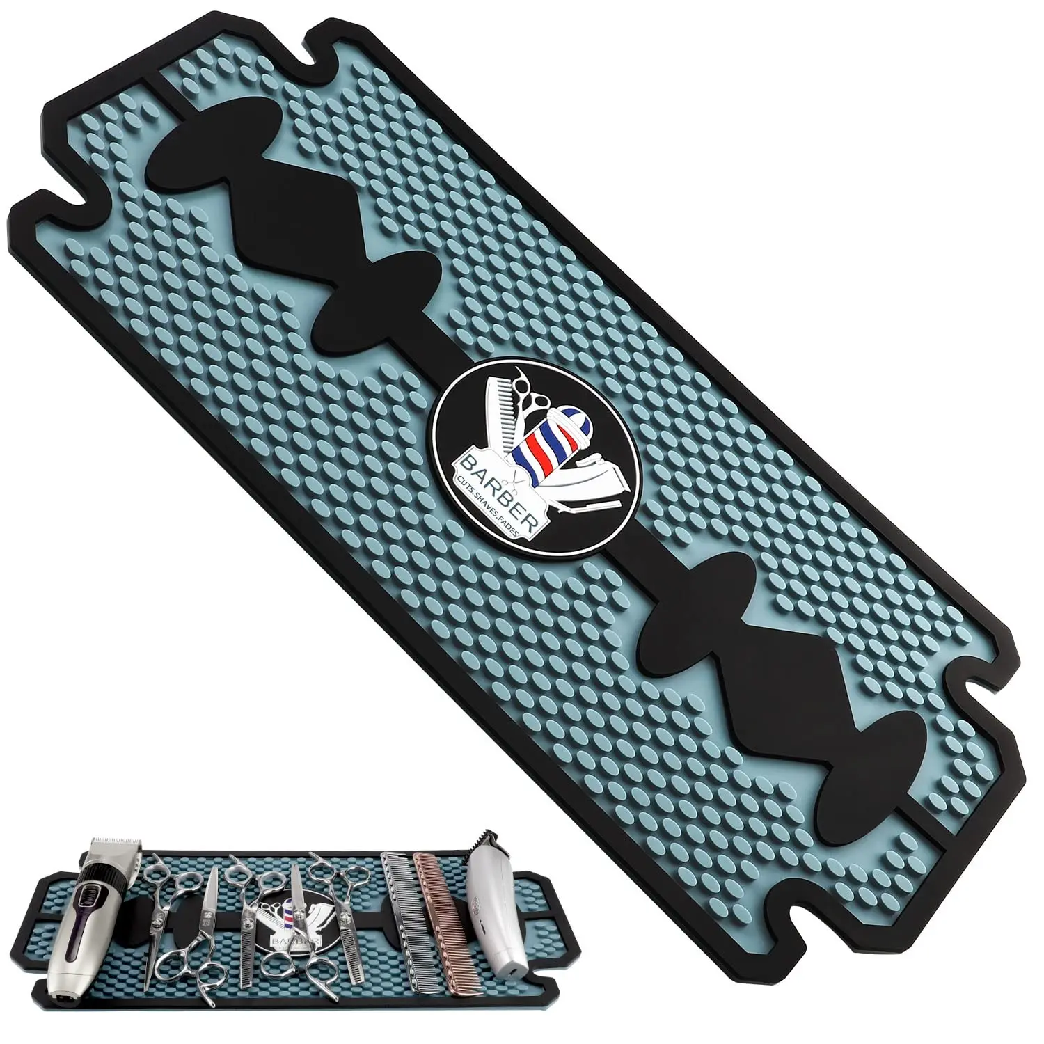 Blue Non-Slip Station Mat Hairdressing Pad Clippers Scissors Trimmers Holder Haircut Tools Storage Anti-skid Barbershop Tool
Blue Non-Slip Station Mat Hairdressing Pad Clippers Scissors Trimmers Holder Haircut Tools Storage Anti-skid Barbershop Tool