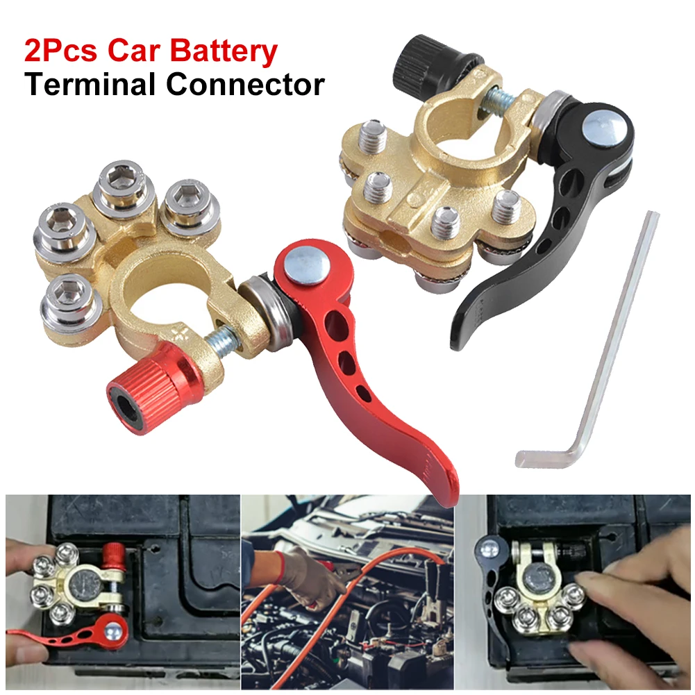 Car Battery Terminals Connectors Quick Release Disconnect 1 Pair 12V/24V Wire Cable Clamp Clip Screw Wire Connectors
Car Battery Terminals Connectors Quick Release Disconnect 1 Pair 12V/24V Wire Cable Clamp Clip Screw Wire Connectors