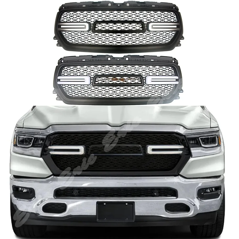 Car Front Racing Facelift Mesh Grille with LED Light For Dodge Ram 1500 2019-2023
Car Front Racing Facelift Mesh Grille with LED Light For Dodge Ram 1500 2019-2023