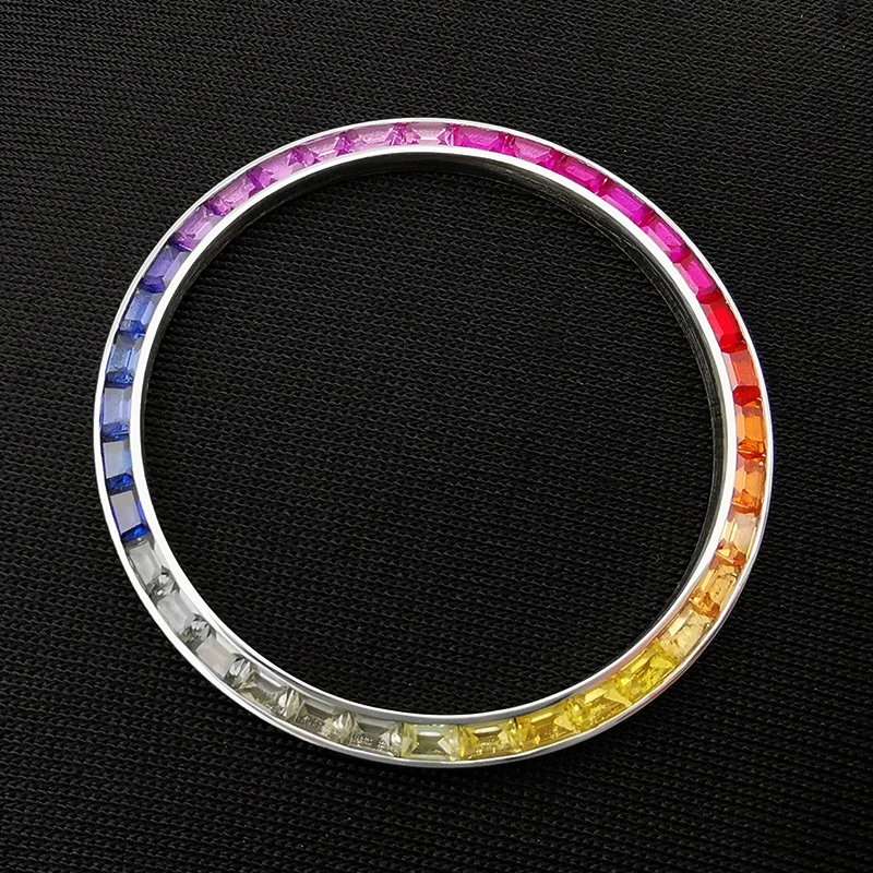 

High Quality Rainbow Gems Bezel For 31mm 34mm 36mm 41mm Datejust, Watch Parts