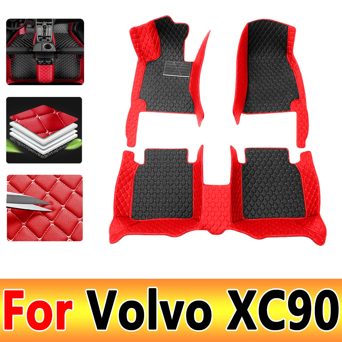 Автомобильный напольный коврик для Volvo XC90 MK1 2002 ~ 2014, 7-местный грязеотталкивающий кожаный коврик, напольные покрытия для автомобилей, автомобильные аксессуары, внутренняя часть
Автомобильный напольный коврик для Volvo XC90 MK1 2002 ~ 2014, 7-местный грязеотталкивающий кожаный коврик, напольные покрытия для автомобилей, автомобильные аксессуары, внутренняя часть