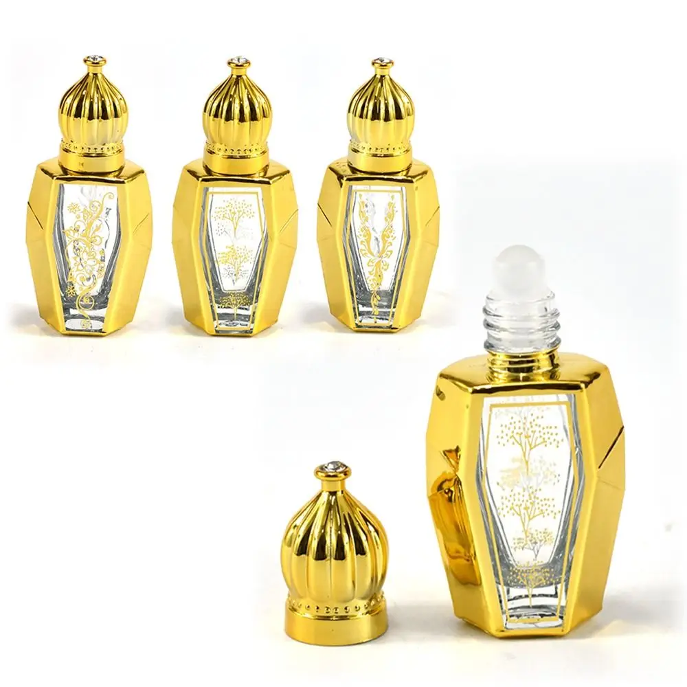 9ml Vintage Essential Oil Container Luxury Empty Mini Glass Perfume Bottles Transparent Gold Roll-on Bottle Wedding Decoration
9ml Vintage Essential Oil Container Luxury Empty Mini Glass Perfume Bottles Transparent Gold Roll-on Bottle Wedding Decoration