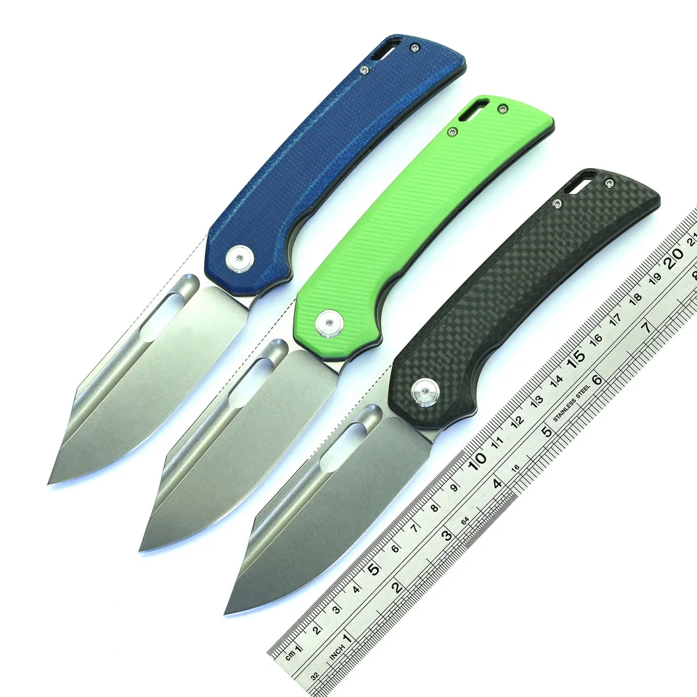 

BEKETEN Overlord Flipper Folding Knife 14C28N Blade CF Handle Outdoor Hunting Camping Survival Kitchen Fruit Pocket EDC Tools