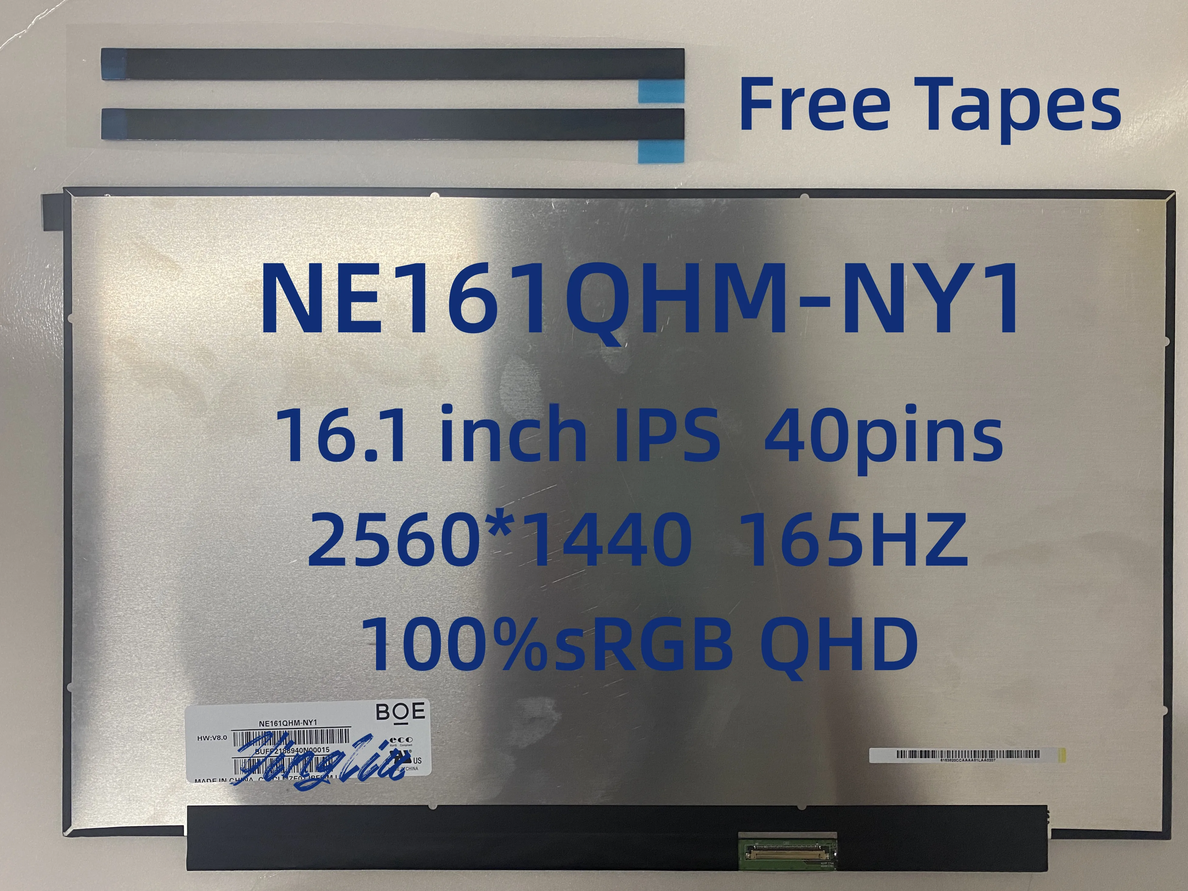 Оригинальный ЖК-экран для ноутбука BOE NE161QHM NY1 NE161QHM-NY1 16,1 дюйма, 2K, 2560*1440, 165 Гц, 100% srgb, QHD, EDP, 40 контактов
Оригинальный ЖК-экран для ноутбука BOE NE161QHM NY1 NE161QHM-NY1 16,1 дюйма, 2K, 2560*1440, 165 Гц, 100% srgb, QHD, EDP, 40 контактов