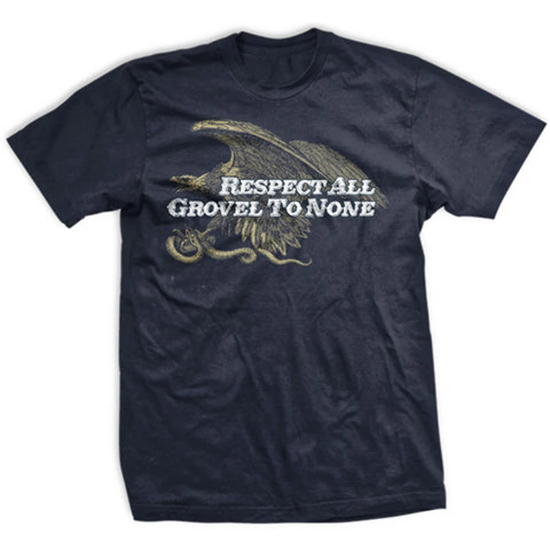 Show Respect To All, But Grovel To None. Eagle Catches Snake Graphic T-Shirt. Premium Cotton Short Sleeve O-Neck Mens T Shirt 
Show Respect To All, But Grovel To None. Eagle Catches Snake Graphic T-Shirt. Premium Cotton Short Sleeve O-Neck Mens T Shirt