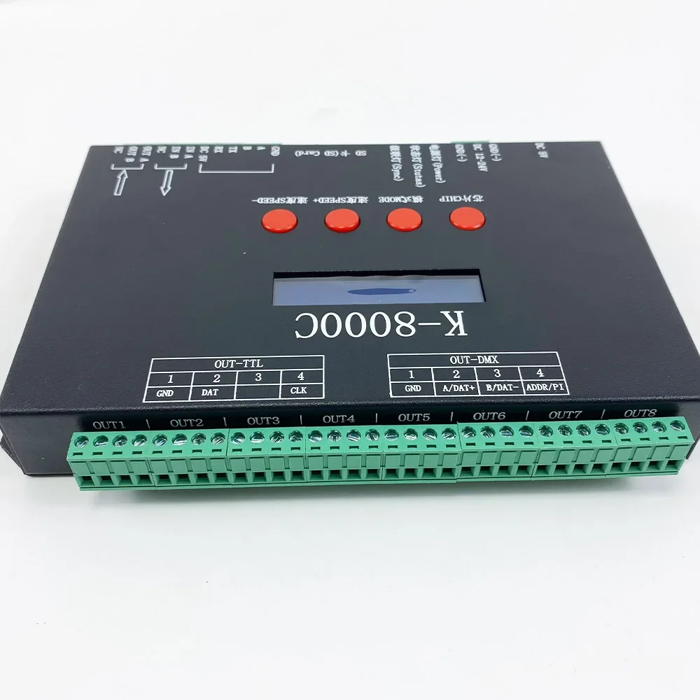 K-8000C Original ws2812 K8000C SPI 1024 Pixels Programmable DMX512 ws2811 SD Card Pixel LED Controller
K-8000C Original ws2812 K8000C SPI 1024 Pixels Programmable DMX512 ws2811 SD Card Pixel LED Controller