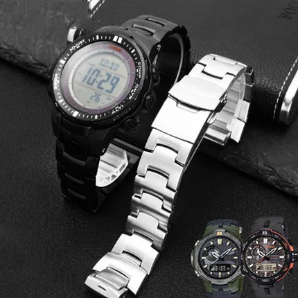 Refit Solid Stainless Steel Bracelet Watch Band Accessories Replacement FOR PRG-300/PRW-6000/6100/3000/3100Y Wrist Strap
Refit Solid Stainless Steel Bracelet Watch Band Accessories Replacement FOR PRG-300/PRW-6000/6100/3000/3100Y Wrist Strap