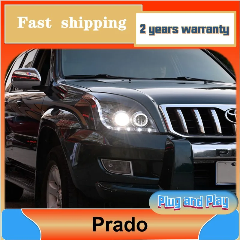 Car Styling for Toyota Prado Head Light 2003-2009 FJ120 Headlight DRL Turn Signal Low High Beam Projector Lens
Car Styling for Toyota Prado Head Light 2003-2009 FJ120 Headlight DRL Turn Signal Low High Beam Projector Lens