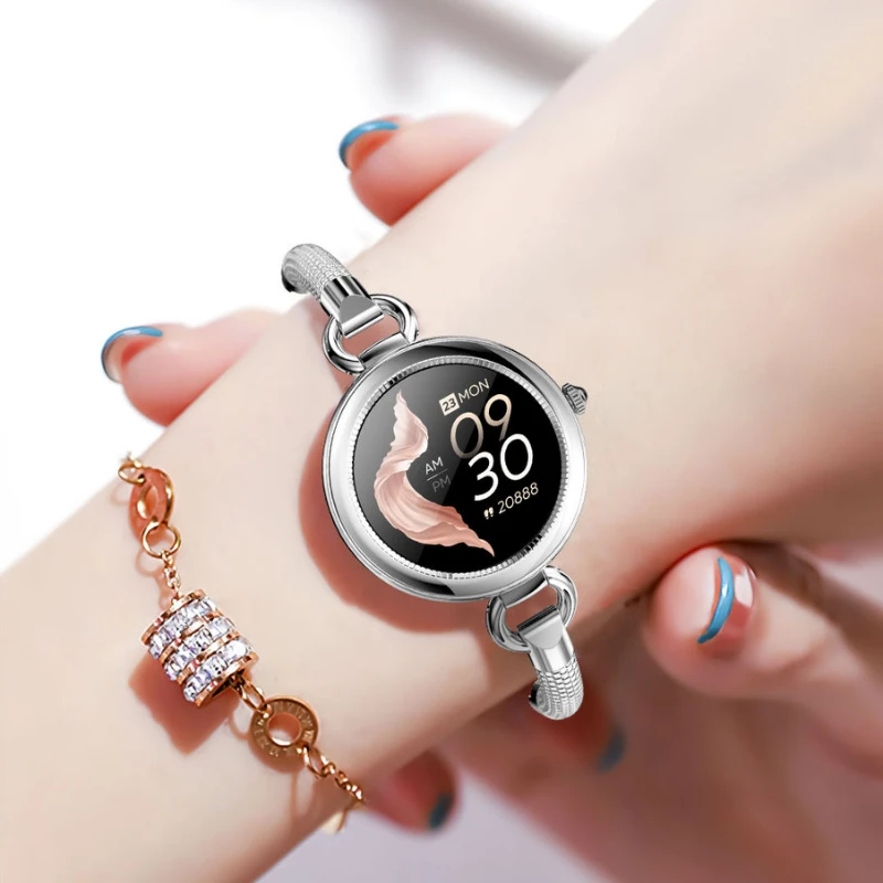 

Новые эксклюзивные женские Смарт-часы Queen с пульсометром и шагомером, модные ювелирные изделия, браслет с пульсометром, современный дизайн