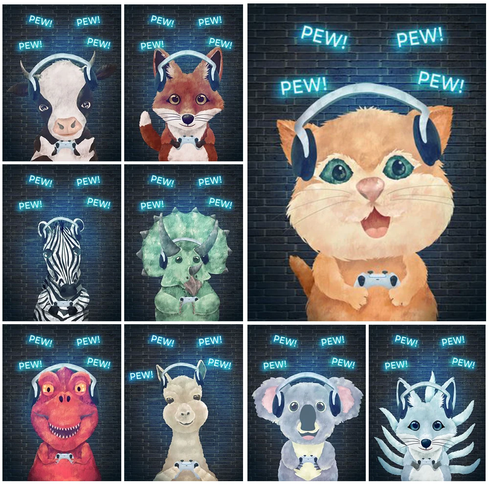 Gamer Cartoon Dog Animal Gaming Room Boy Gift Nordic Poster Wall Art Canvas Painting Wall Pictures For Living Room Unframed
Gamer Cartoon Dog Animal Gaming Room Boy Gift Nordic Poster Wall Art Canvas Painting Wall Pictures For Living Room Unframed