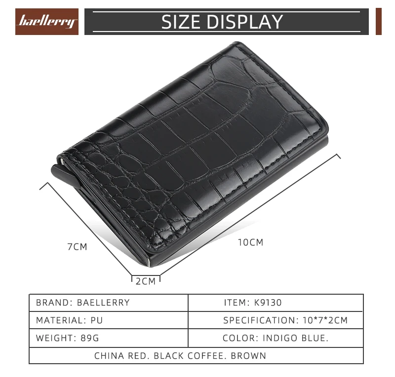2022 New Business ID Credit Card Holder Men and Women Metal RFID Vintage Aluminium Box PU Leather Card Wallet Note Carbon 2022 New Business ID Credit Card Holder Men and Women Metal RFID Vintage Aluminium Box PU Leather Card Wallet Note Carbon