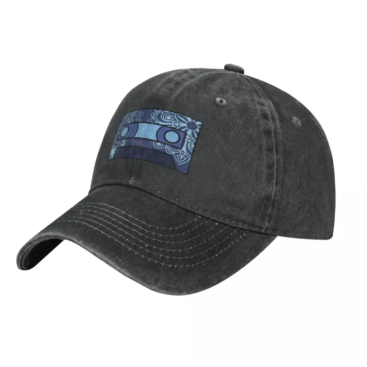 

Blue patterned cassette tape Cowboy Hat Golf Wear derby hat Mountaineering Woman Men's