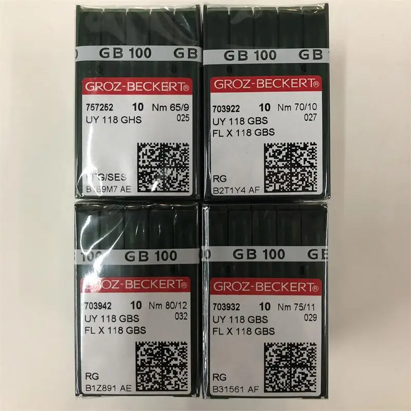 100 шт., 10 коробок, швейные иглы FL118 UY118 FL118GBS UY118GBS FLX118, Немецкие Швейные иглы Groz-Beckert, четыре иглы, шесть нитей
100 шт., 10 коробок, швейные иглы FL118 UY118 FL118GBS UY118GBS FLX118, Немецкие Швейные иглы Groz-Beckert, четыре иглы, шесть нитей