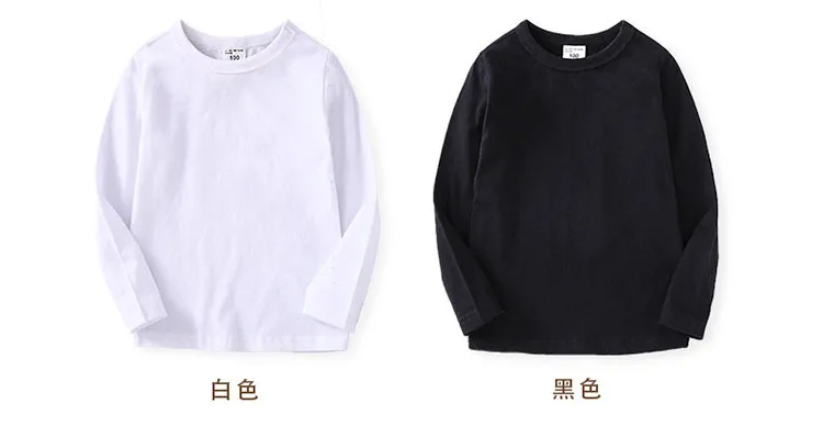 الخريف الربيع القطن الأطفال تي شيرت الفتيان الفتيات تيز طويلة الأكمام قميص أبيض الاطفال بلايز ملابس الطفل الصلبة أسود أزرق أصفر الخريف الربيع القطن الأطفال تي شيرت الفتيان الفتيات تيز طويلة الأكمام قميص أبيض الاطفال بلايز ملابس الطفل الصلبة أسود أزرق أصفر