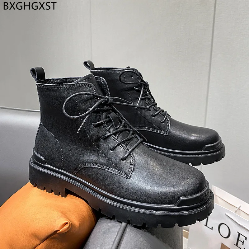 

Ботильоны мужские черные дизайнерские, Уличная обувь для мужчин, дизайнерская повседневная обувь, 2024 кожа