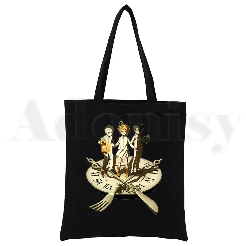 Yakusoku No Promised Neverland Black Canvas Bag Casual Hand Bags for Women Ladies Shopping Handbag Print Large Capacity Bag
Yakusoku No Promised Neverland Black Canvas Bag Casual Hand Bags for Women Ladies Shopping Handbag Print Large Capacity Bag