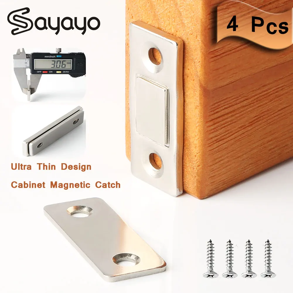 Sayayo 4Pcs Magnetic Door Closer Ultra Thin Magnet Door Suction Home Furniture Door Suction Cabinet Door Suction 
Sayayo 4Pcs Magnetic Door Closer Ultra Thin Magnet Door Suction Home Furniture Door Suction Cabinet Door Suction