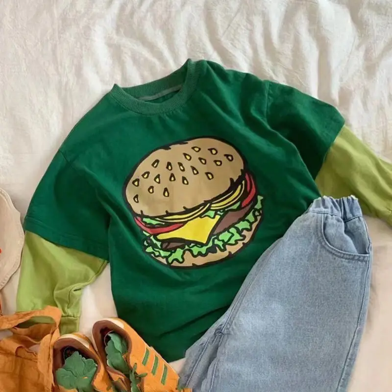 Cotton Children's Boys and Girls Children 2023 Spring New Stitching Printing Long Sleeve round Neck T-shirt Bottoming Shirt
Cotton Children's Boys and Girls Children 2023 Spring New Stitching Printing Long Sleeve round Neck T-shirt Bottoming Shirt