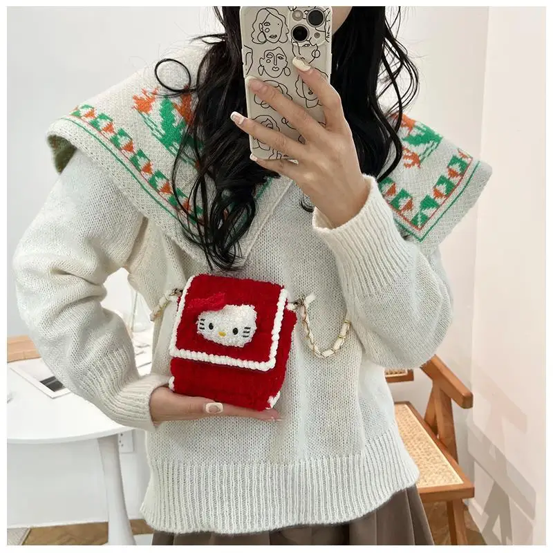 Hello Kitty Y2K Sanrio аниме мультфильм сумка сумки на плечо Diy плюшевые горячие девушки Ретро Милая пряжа материал Женская плетеная Сумка
Hello Kitty Y2K Sanrio аниме мультфильм сумка сумки на плечо Diy плюшевые горячие девушки Ретро Милая пряжа материал Женская плетеная Сумка