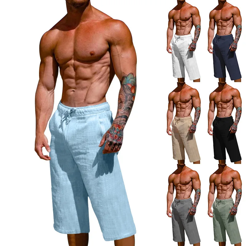 Capris Men's Summer Loose Linen Cotton Breathable Sports Casual Shorts European and American Fashion Trends
Capris Men's Summer Loose Linen Cotton Breathable Sports Casual Shorts European and American Fashion Trends