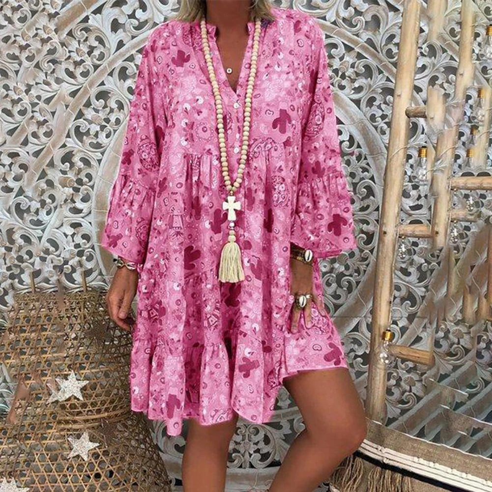 Floral Print Dress Short Dress Vacation White Yellow Autumn Casual Green Holiday Knee Length Loose Orange Pink
Floral Print Dress Short Dress Vacation White Yellow Autumn Casual Green Holiday Knee Length Loose Orange Pink