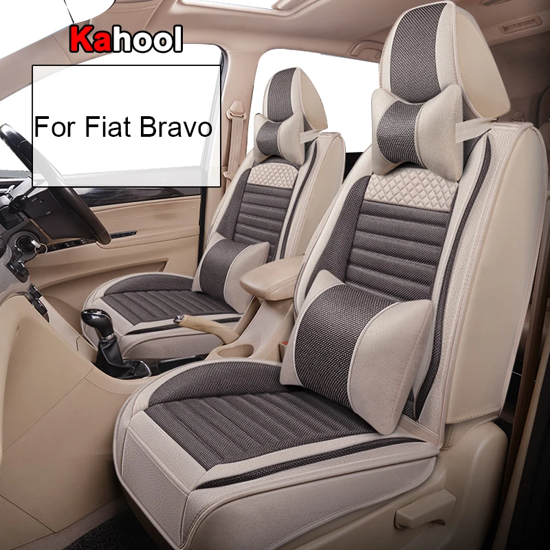 

KAHOOL Car Seat Cover For Fiat Bravo Argo Cronos Fullback Mobi Sedici Qubo Seicento Auto Accessories Interior (1seat)