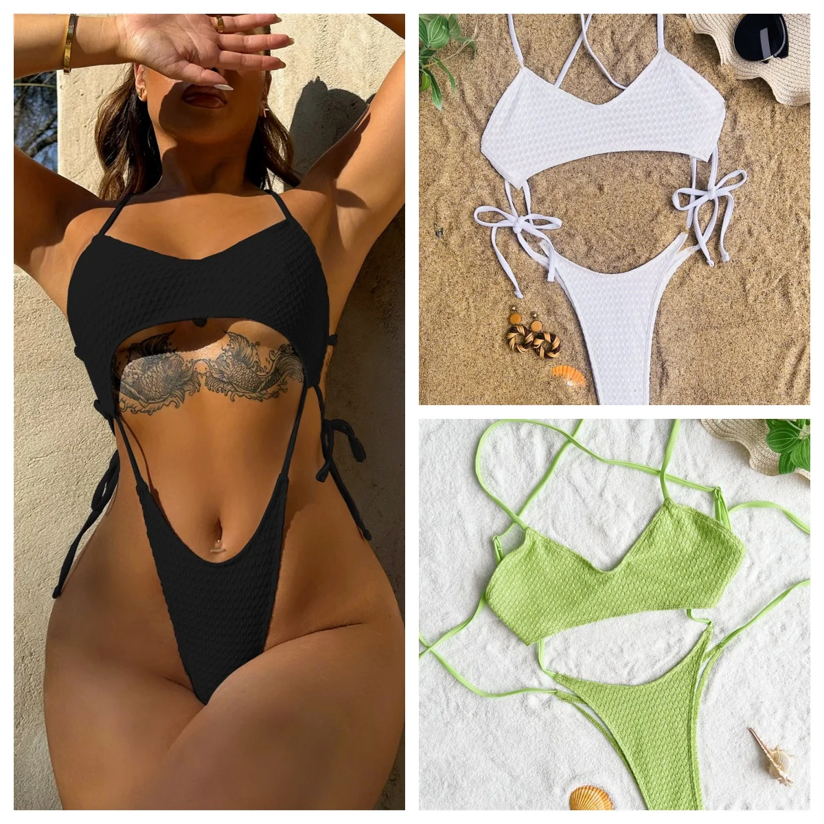 

Summer Solid White Sexy Swimsuits Push Up Bikini Female Swimwear Beach Wear Brazilian Bikinis Women Swim Bathing Suit
