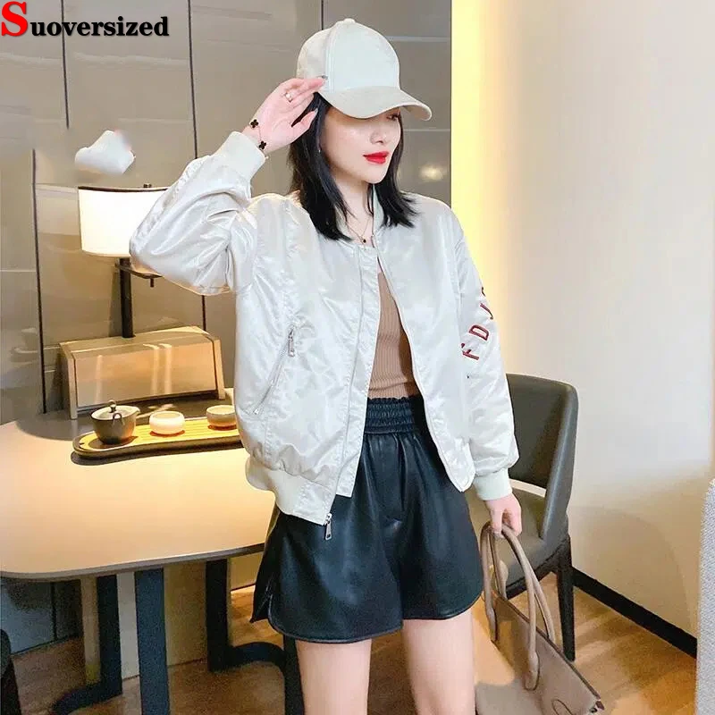Spring Causal Trend Long Sleeve Loose Coat Korean Elegant Chic Streetwear Chaquetas New Letter Women Short Baseball Jacket
Spring Causal Trend Long Sleeve Loose Coat Korean Elegant Chic Streetwear Chaquetas New Letter Women Short Baseball Jacket