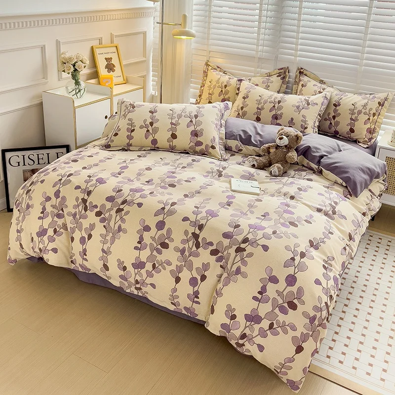 New style Pure cotton Simple Four-piece set Elegance Universal for all seasons Bedding Printing and dyeing Flower pattern
New style Pure cotton Simple Four-piece set Elegance Universal for all seasons Bedding Printing and dyeing Flower pattern