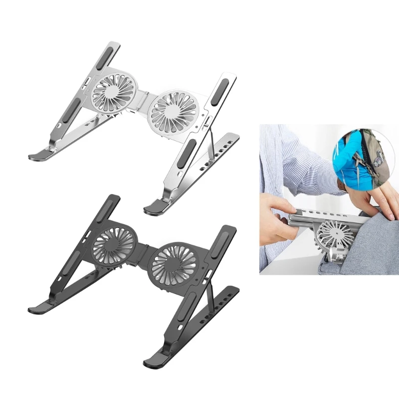 Foldable Notebook Holder RGB Lighting, Cooling Fan, Adjustable Suitable for 17" Laptops Drop Shipping 
Foldable Notebook Holder RGB Lighting, Cooling Fan, Adjustable Suitable for 17" Laptops Drop Shipping