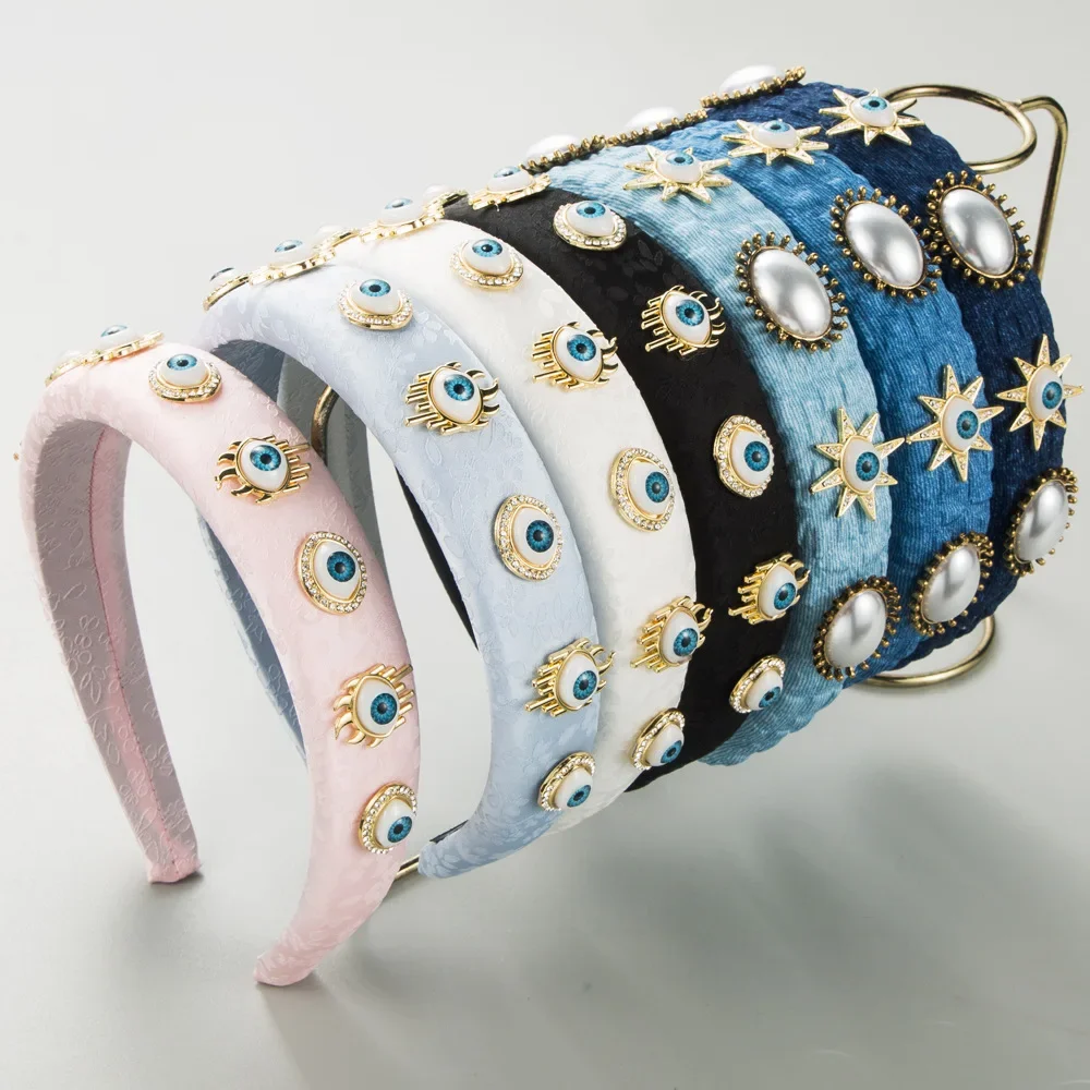 Fashion New Style Devil's Eyes Hair Band Female Alloy Accessories Rhinestone Pearl Headband Trendy Ball Hair Accessories
Fashion New Style Devil's Eyes Hair Band Female Alloy Accessories Rhinestone Pearl Headband Trendy Ball Hair Accessories