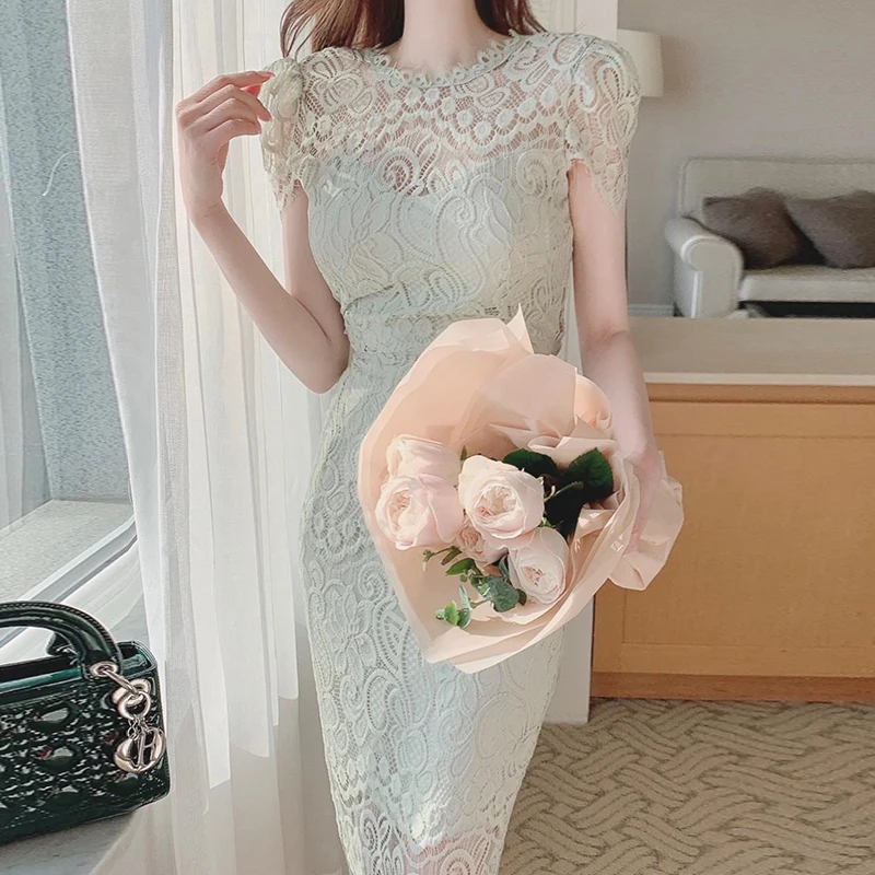 

2023 Vintage Summer Dresses Lace Sleeveless Dress Runway Backless Sexy Woman Party Embroidery Beach Sundress Women Boho vestido